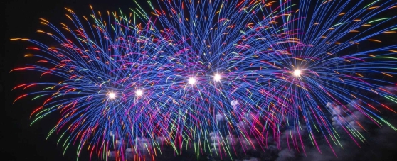 time lapse photography of fireworks display